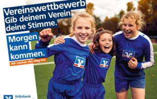 Werbung für den Vereinswettbewerb der Volksbank